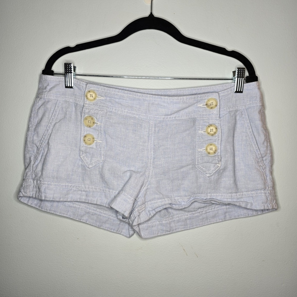 Express Women's Shorts Linen Cotton Blend Light Blue Size 10
